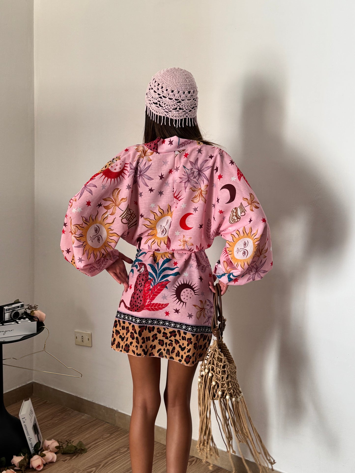 DRESS KIMONO ROSA